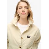 Superdry - W4010450A - Overhemd - Beige - Dikke Corduroy - Lange Mouwen