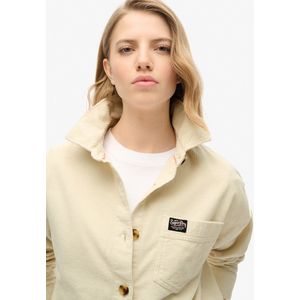 Superdry - W4010450A - Overhemd - Beige - Dikke Corduroy - Lange Mouwen