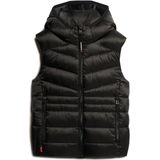 Superdry - W5011715A - Gilet - Zwart - Gewatteerd met Capuchon