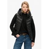 Superdry - W5011715A - Gilet - Zwart - Gewatteerd met Capuchon