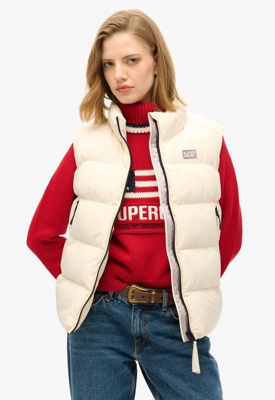 Superdry - Sports Puffer Gilet - Mouwloos - Zwart - Gevoerd - Slim Fit