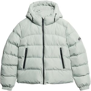 Superdry - Hooded Sports Puffer - Winterjas - Grijs