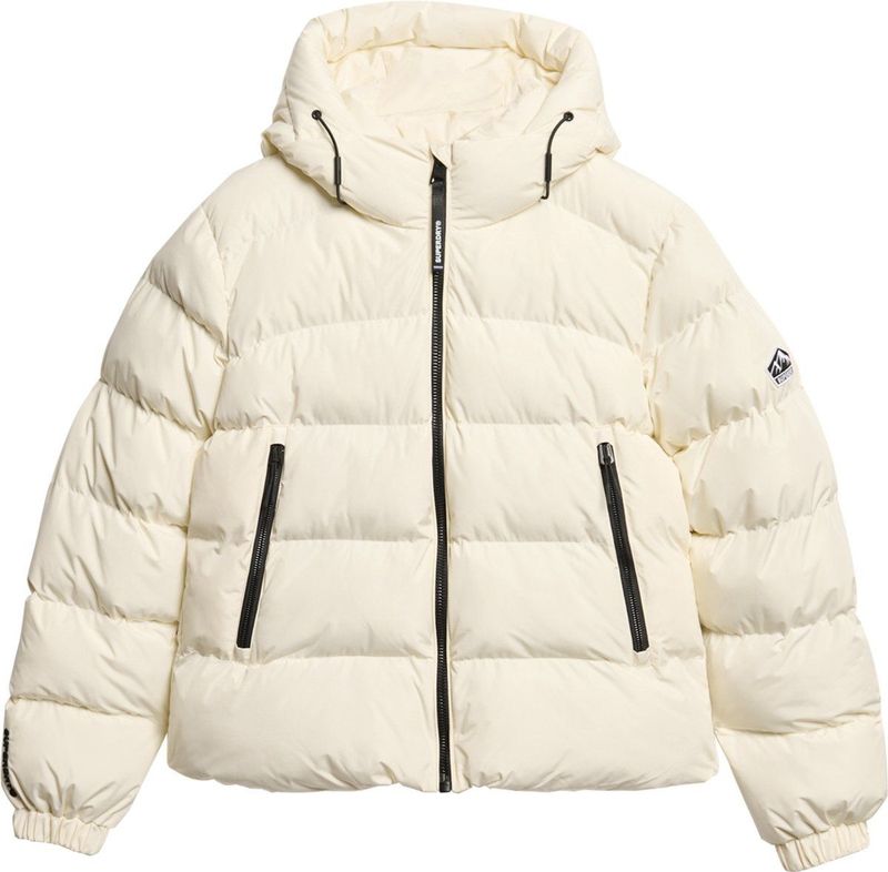 Superdry - Sports Pufferjas - Dames - Zwart - Gewatteerd - Capuchon