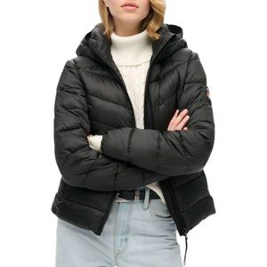 Superdry - Fuji Quilt - Gewatteerd Donsjack - Zwart - Donsvoering