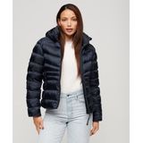 Superdry - Fuji - Gewatteerde Jas - Zwart - Slimfit, Duurzaam Waterafstotend Materiaal