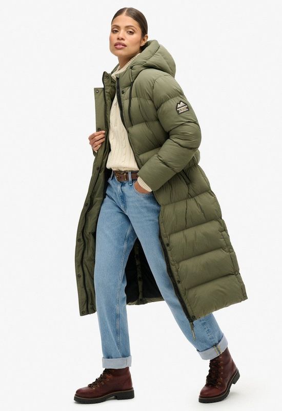 Superdry - Rips Longline Jas - Zwart - Ripstop - Gevoerd - Capuchon