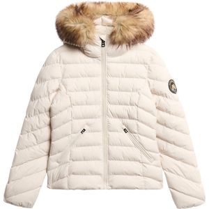 Superdry - Fuji Faux Fur - Gewatteerd Donsjack - Zwart - Dons en Veren