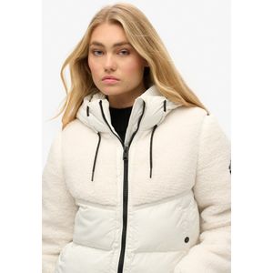 Superdryvoor vrouwen. W5011758A Everest Hybride Jas gebroken wit (S), Casual, Polyester