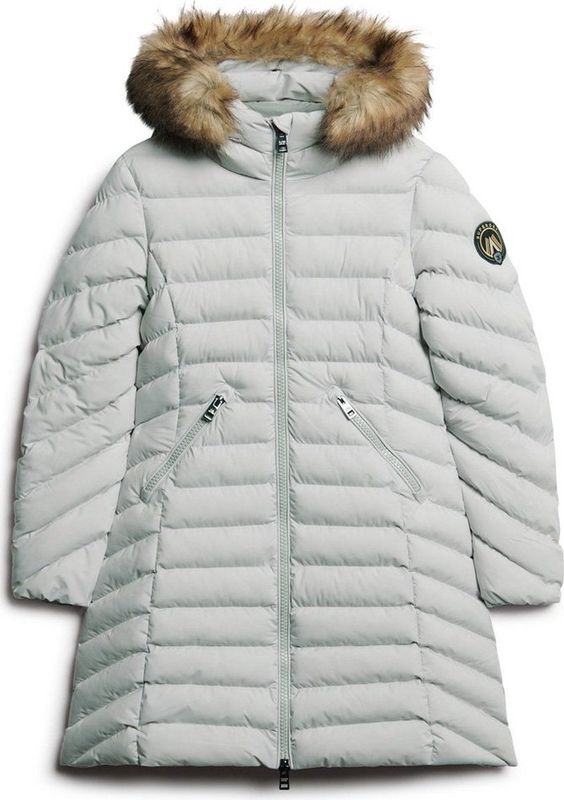 Superdry - Fuji - Pufferjas - Met Imitatiebont - Slim Fit