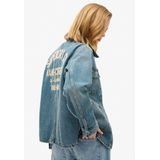 Superdry - Embroidered Denim Chore Jacket - Tussenjas - Blauw - 100% Biologisch Katoen