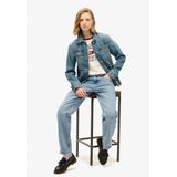 Superdry - Embroidered Denim Chore Jacket - Tussenjas - Blauw - 100% Biologisch Katoen