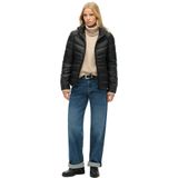 Superdry - Fuji Quilted Jacket - Zwart - Gerecycled Nyl - Gewatteerd Ontwerp