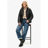 Superdry - Fuji Quilted Jacket - Zwart - Gerecycled Nyl - Gewatteerd Ontwerp