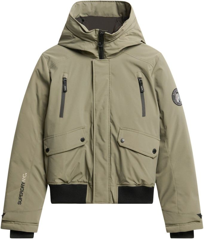 Superdry - W5011824A Gewatteerd Bomberjack - City Grijs - Gerecycled Polyester