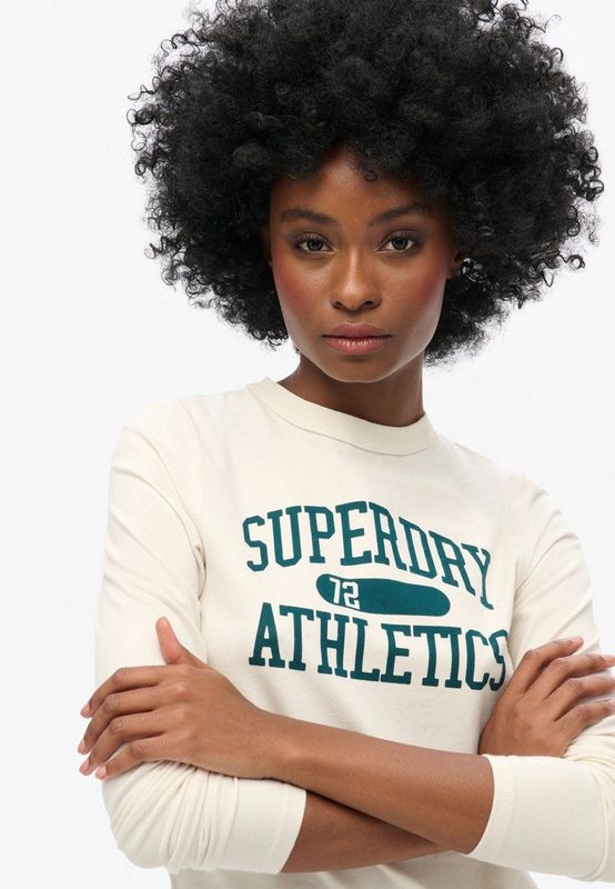 Superdry - Athletic Ringer Slim - T-shirt - Zwart - Lange Mouwen