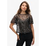 Superdry Sheer Short Sleeve Sequin T-shirt Met Korte Mouwen