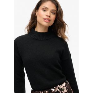 Superdry - Essential Mock Neck Jumper - Trui - Zwart - Polyester