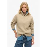 Superdry - W6110554A - Pullover - Beige - Casual - Polyester