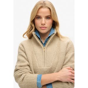 Superdry - W6110554A - Pullover - Beige - Casual - Polyester