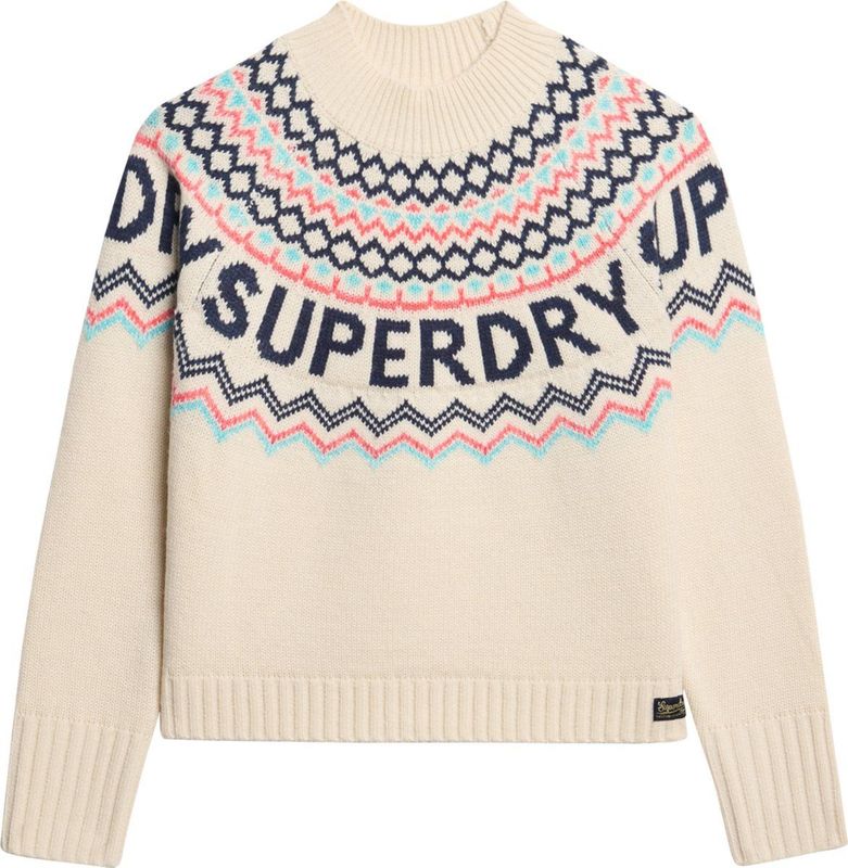 Superdry - Fair Isle trui met logo - Dames - Sweaters