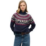 Superdry - Fairisle Branded Jumper - Trui - Groen - Katoen