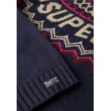 Superdry - Fairisle Branded Jumper - Trui - Groen - Katoen