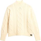 Superdry - Kabeltrui met Hoge Hals - Dames - Sweaters