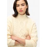 Superdry - Kabeltrui met Hoge Hals - Dames - Sweaters