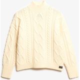 Superdry - Kabeltrui met Hoge Hals - Dames - Sweaters
