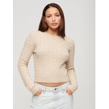 Superdry Fitted Cable Crew Neck Jumper Dames Trui