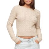 Superdry Fitted Cable Crew Neck Jumper Dames Trui