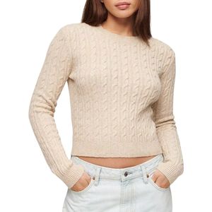 Superdry Fitted Cable Crew Neck Jumper Dames Trui