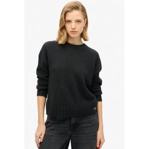 Superdry - Essential - Pullover - Zwart - Gebreide Wolmix