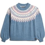 Trui - Wijdvallend - Hoog Hals - Geribde Manchetten - Patroon