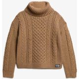 Superdry - Kabeltrui met Rolkraag - Dames - Sweaters