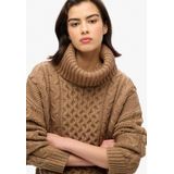 Superdry - Kabeltrui met Rolkraag - Dames - Sweaters