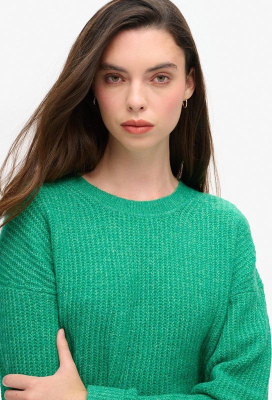 Superdryvoor vrouwen. W6110579A Bruine trui geel (XS), Casual, Acryl