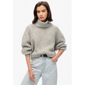 Superdry - W6110582A - Trui - Beige - Geborsteld Rib - Casual - Acryl