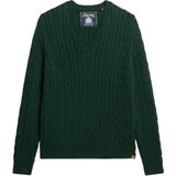 Superdry - Oversized V Neck Cable Jumper - Trui - V-hals