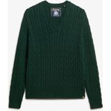 Superdry - Oversized V Neck Cable Jumper - Trui - V-hals