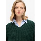 Superdry - Oversized V Neck Cable Jumper - Trui - V-hals