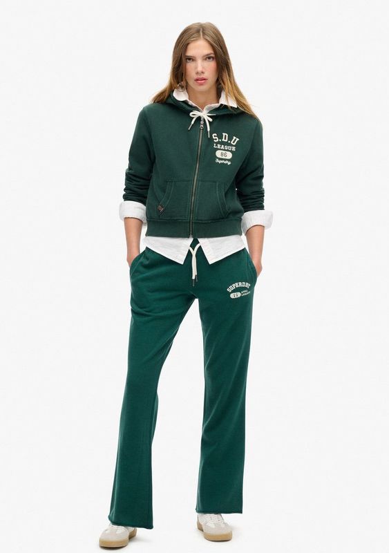 Superdry - Athletic Essentials - Joggerbroek - Groen - Casual - Katoen
