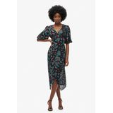 Superdry - W8011744A - Midi-jurk - Zwart - Korte Mouwen - Gerecycled Polyester - Duurzaam