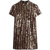Superdry - W8011770A - T-shirt Mini-jurk - Goudkleurig - Polyester