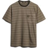 Superdry - Textured Stripe Pocket T-shirt - Katoen - Zwart