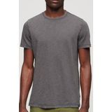 Superdry - T-shirt Raw Edge Slub - T-shirt - Dark Grey - 100% Katoen
