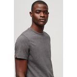 Superdry - T-shirt Raw Edge Slub - T-shirt - Dark Grey - 100% Katoen