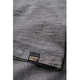 Superdry - T-shirt Raw Edge Slub - T-shirt - Dark Grey - 100% Katoen
