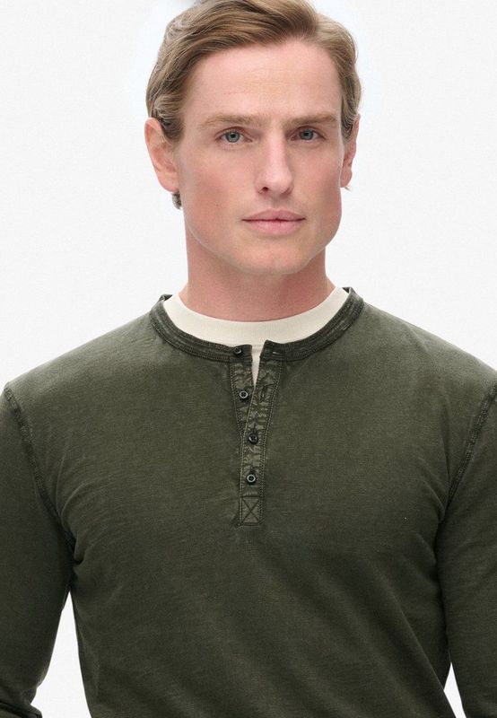 Superdry - M6010843A - T-shirt - Marineblauw - Lange Mouwen - Casual