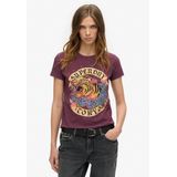 Superdry - Tattoo Rhinestone - Fitted T-shirt - Carbon Black - Korte Mouwen